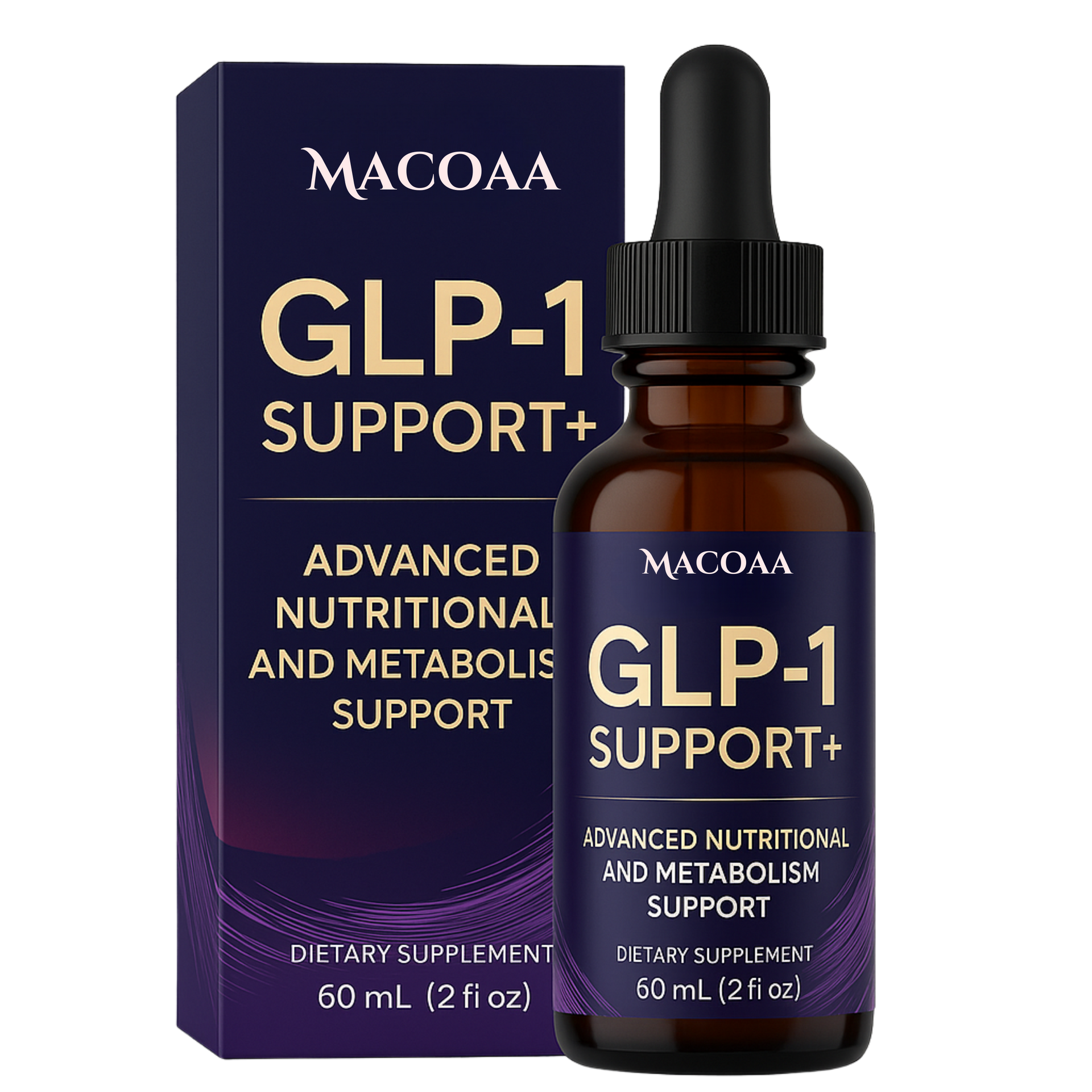 GLP-1 Support+ Oral Liquid Drops, with Berberine HCl, Hops Flower and – MACOAA